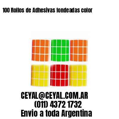 100 Rollos de Adhesivas fondeadas color