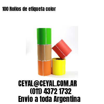 100 Rollos de etiqueta color