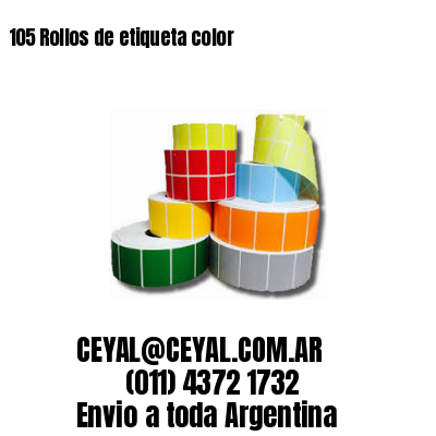 105 Rollos de etiqueta color