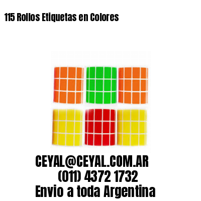 115 Rollos Etiquetas en Colores