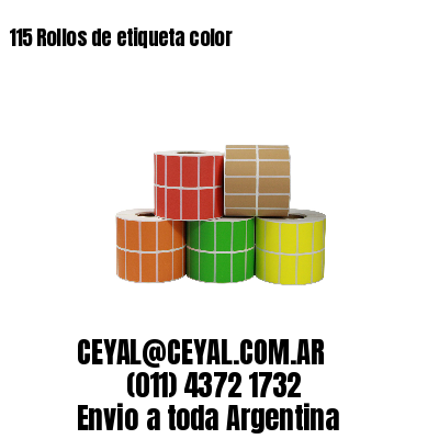 115 Rollos de etiqueta color