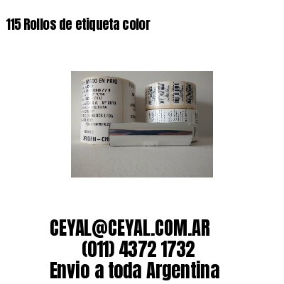 115 Rollos de etiqueta color 