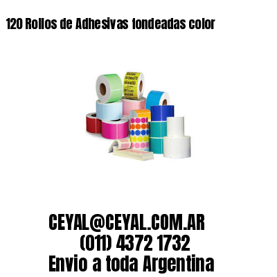 120 Rollos de Adhesivas fondeadas color