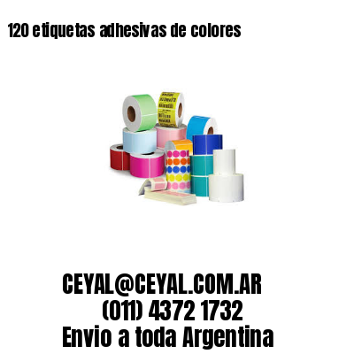 120 etiquetas adhesivas de colores