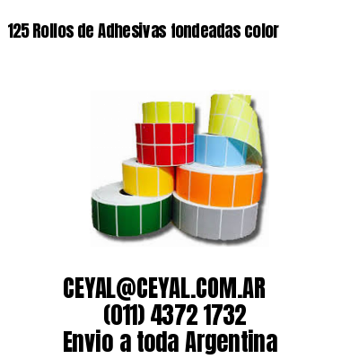 125 Rollos de Adhesivas fondeadas color