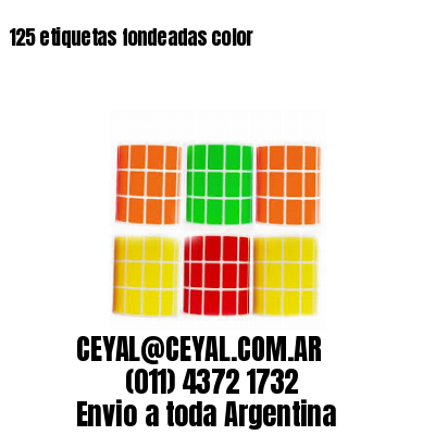 125 etiquetas fondeadas color
