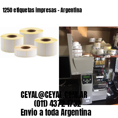 1250 etiquetas impresas – Argentina