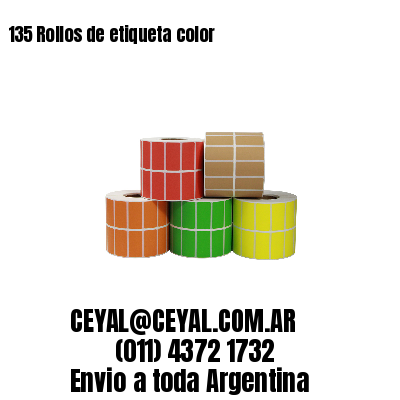 135 Rollos de etiqueta color