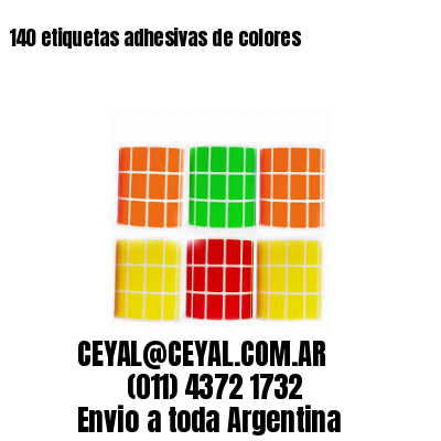 140 etiquetas adhesivas de colores