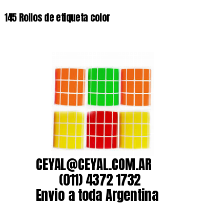 145 Rollos de etiqueta color