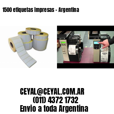 1500 etiquetas impresas – Argentina