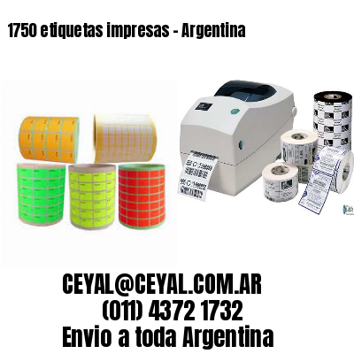 1750 etiquetas impresas – Argentina