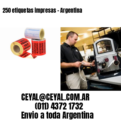 250 etiquetas impresas – Argentina