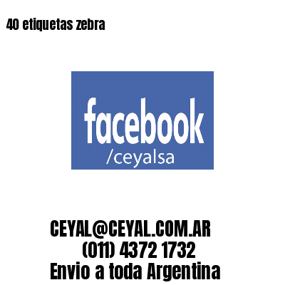 40 etiquetas zebra