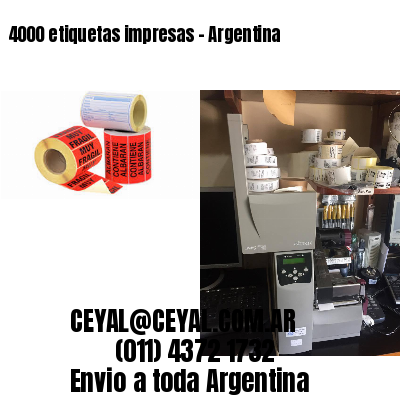 4000 etiquetas impresas – Argentina