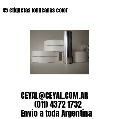 45 etiquetas fondeadas color 