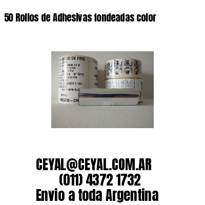 50 Rollos de Adhesivas fondeadas color