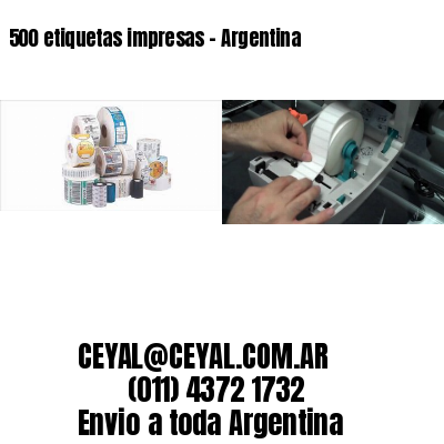 500 etiquetas impresas – Argentina