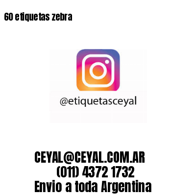 60 etiquetas zebra