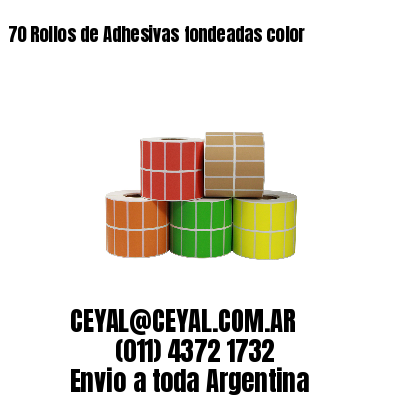 70 Rollos de Adhesivas fondeadas color