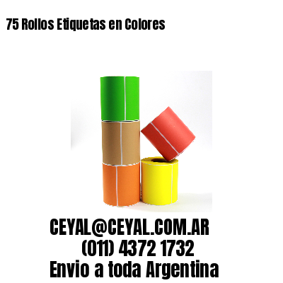 75 Rollos Etiquetas en Colores