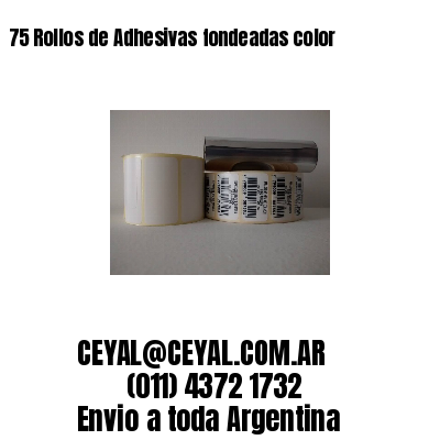 75 Rollos de Adhesivas fondeadas color
