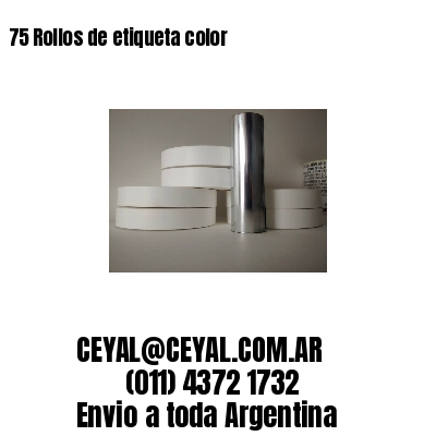 75 Rollos de etiqueta color 