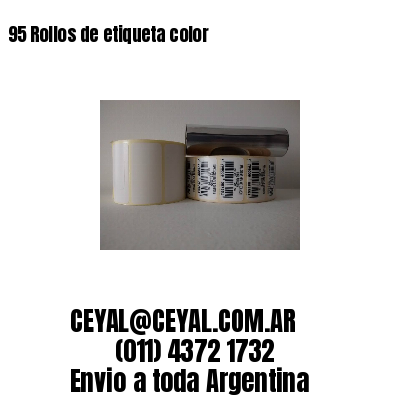95 Rollos de etiqueta color