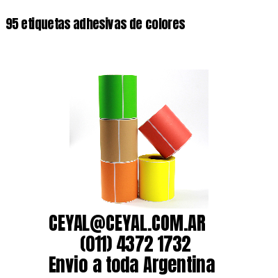 95 etiquetas adhesivas de colores