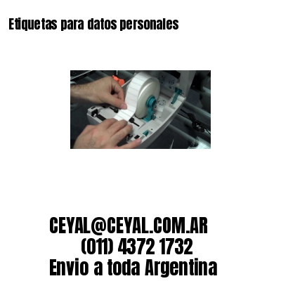 Etiquetas para datos personales