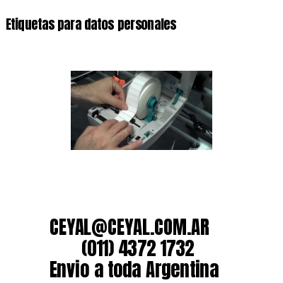 Etiquetas para datos personales