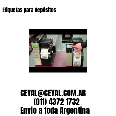 Etiquetas para depósitos