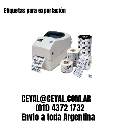 Etiquetas para exportación