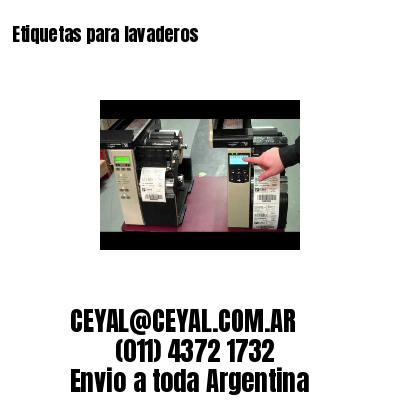 Etiquetas para lavaderos