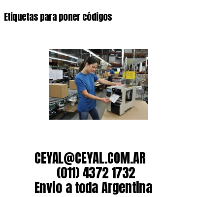 Etiquetas para poner códigos