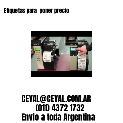 Etiquetas para  poner precio