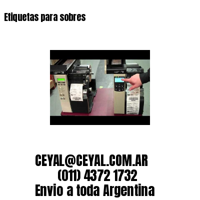 Etiquetas para sobres
