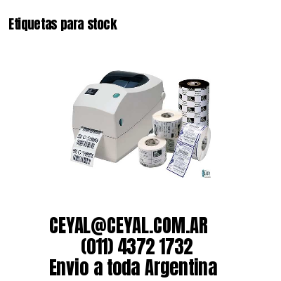 Etiquetas para stock