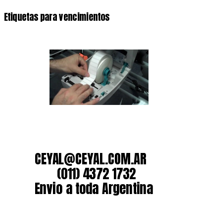 Etiquetas para vencimientos