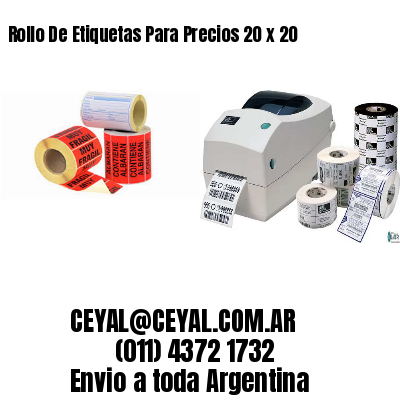 Rollo De Etiquetas Para Precios 20 x 20