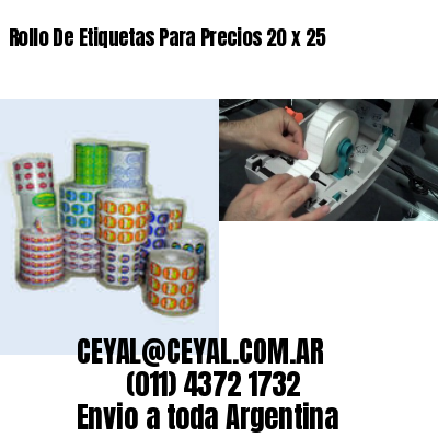 Rollo De Etiquetas Para Precios 20 x 25