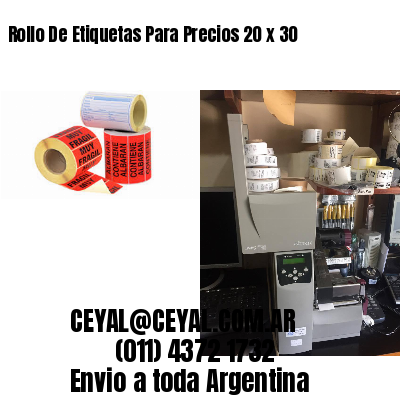 Rollo De Etiquetas Para Precios 20 x 30