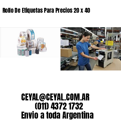 Rollo De Etiquetas Para Precios 20 x 40
