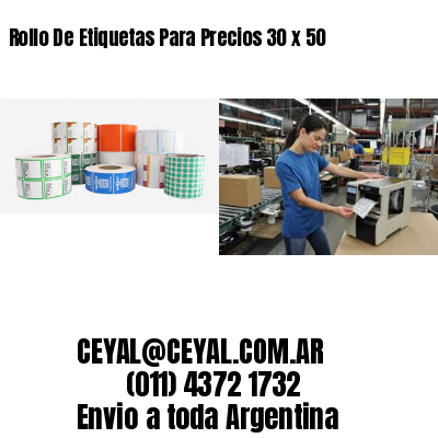 Rollo De Etiquetas Para Precios 30 x 50