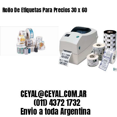 Rollo De Etiquetas Para Precios 30 x 60