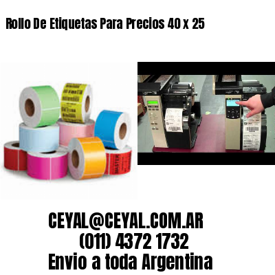 Rollo De Etiquetas Para Precios 40 x 25