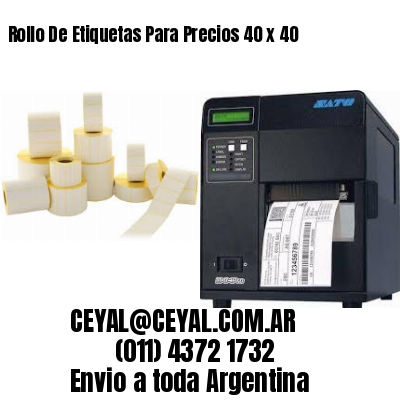 Rollo De Etiquetas Para Precios 40 x 40
