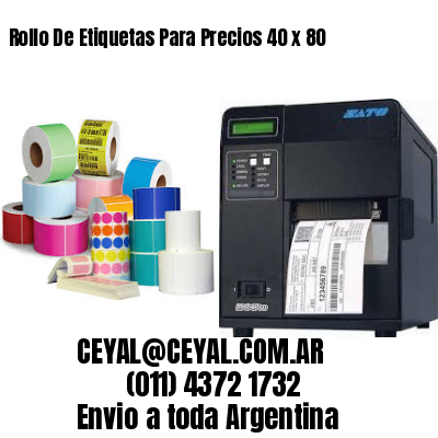 Rollo De Etiquetas Para Precios 40 x 80