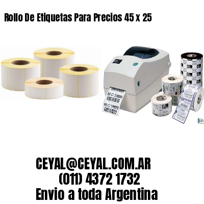 Rollo De Etiquetas Para Precios 45 x 25