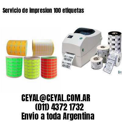 Servicio de impresion 100 etiquetas